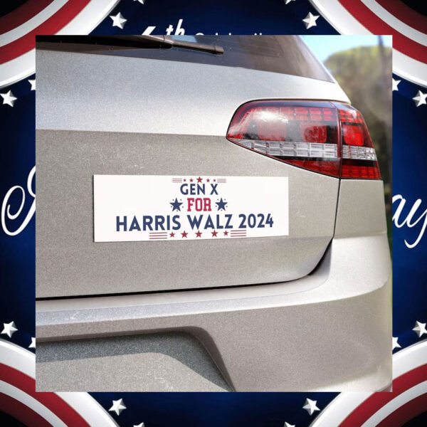 Gen X For Harris Walz 2024 Car Magnets