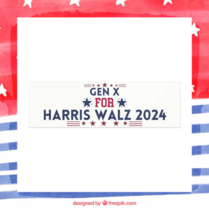 Gen X For Harris Walz 2024 Election Car Magnet