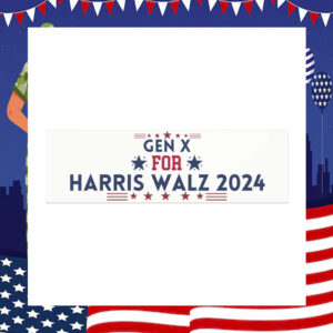 Gen X For Harris Walz 24 Car Magnet