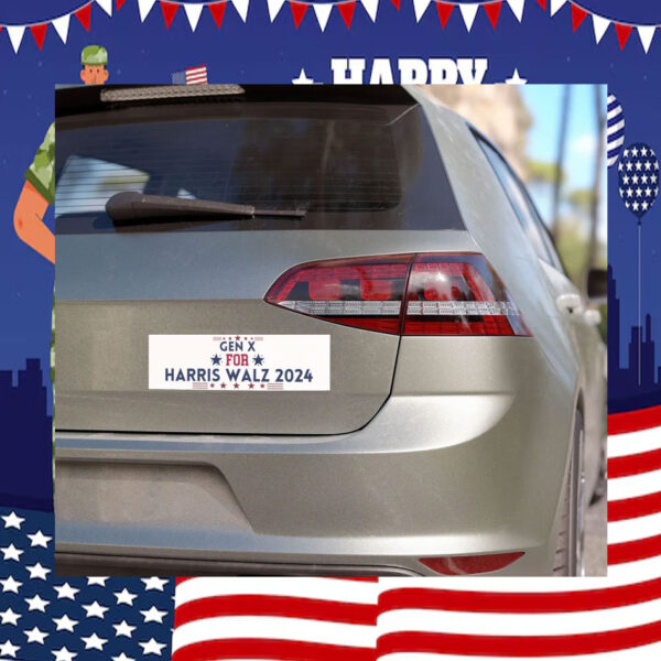 Gen X For Harris Walz 24 Car Magnet