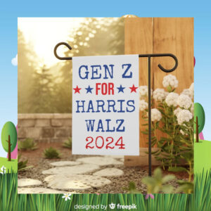 Gen Z For Harris Walz 2024 Election Garden Flag