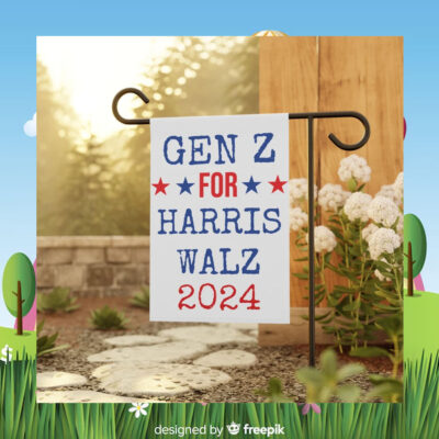 Gen Z For Harris Walz 2024 Election Garden Flag