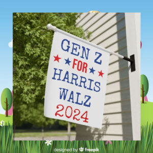 Gen Z For Harris Walz 2024 Election Garden Flag