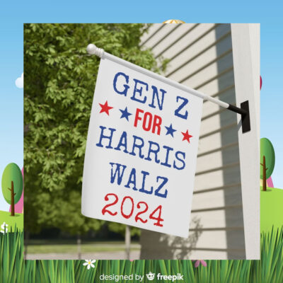 Gen Z For Harris Walz 2024 Election Garden Flag