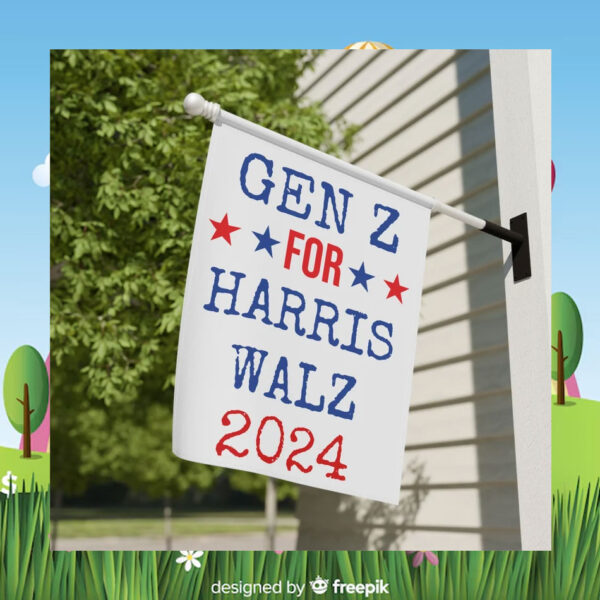 Gen Z For Harris Walz 2024 Election Garden Flag