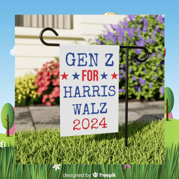 Gen Z For Harris Walz 2024 Election Garden Flag