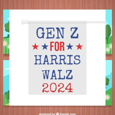 Gen Z For Harris Walz 2024 Political Flag