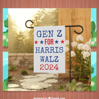 Gen Z For Harris Walz 2024 Political Flag