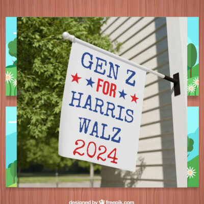 Gen Z For Harris Walz 2024 Political Flag