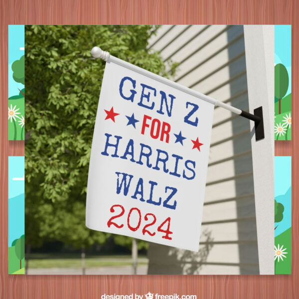 Gen Z For Harris Walz 2024 Political Flag