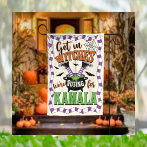 Get In Witches We're Voting For Kamala 2024 Halloween Flag
