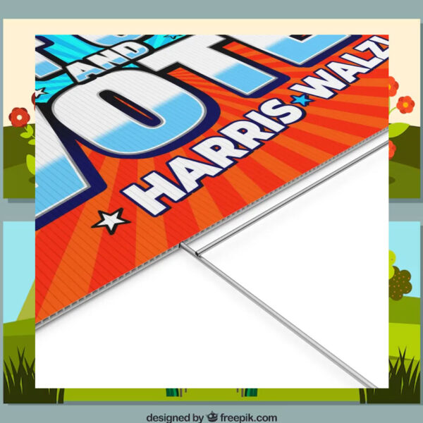 Get Out And Vote Harris Walz 2024 Yard Signs