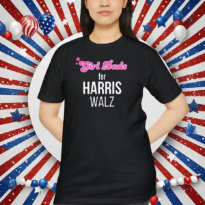 Girl Dads For Harris Walz Democrat T-Shirt