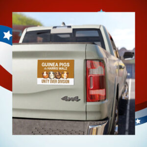 Guinea Pigs Harris Walz Unity Over Division Car Magnet