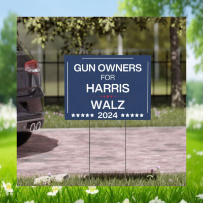 Gun Owners For Harris Walz 2024 Political Yard Sign