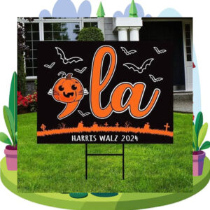 Halloween Comma La Harris Walz 2024 Yard Signs