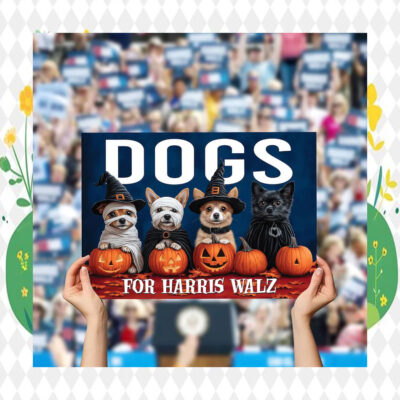 Halloween Dogs For Harris Walz Spooky Yard Sign