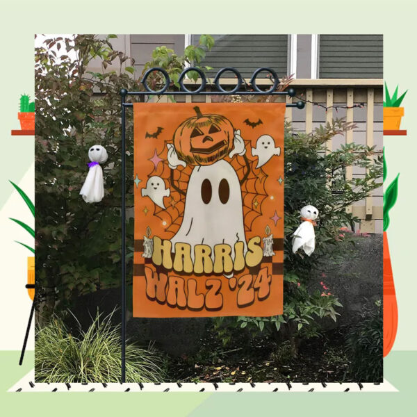 Halloween Harris Walz 24 Spooky Flag