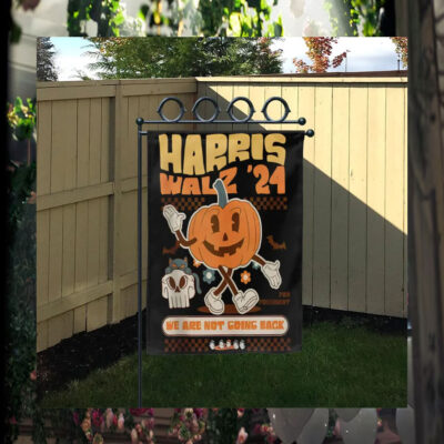 Halloween Harris Walz 24 We Are Not Going Back Flags