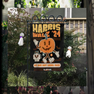 Halloween Harris Walz 24 We Are Not Going Back Flags