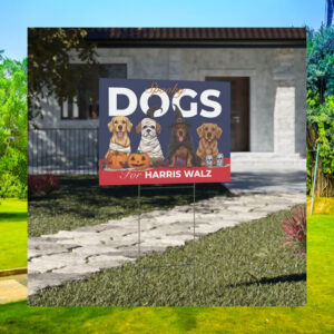 Halloween Spooky Dogs For Harris Walz Yard Sign