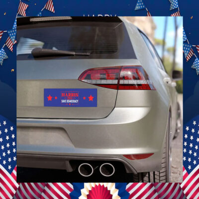 Harris 2024 Save Democracy Car Magnet