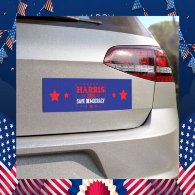 Harris 2024 Save Democracy Car Magnet