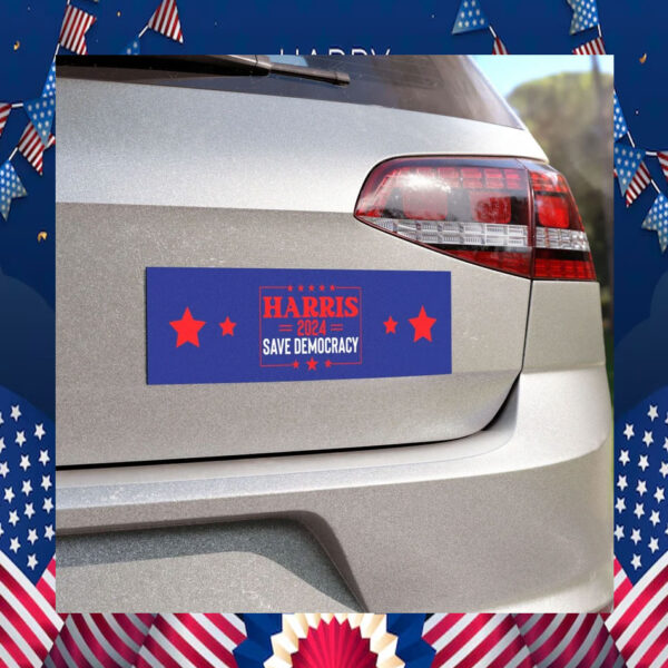 Harris 2024 Save Democracy Car Magnet