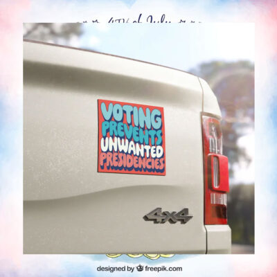 Harris 2024 Voting Prevents Unwanted Presidencies Car Magnets