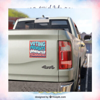 Harris 2024 Voting Prevents Unwanted Presidencies Car Magnets