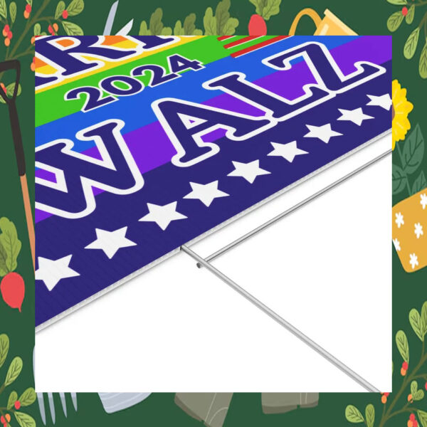 Harris 2024 Walz Plastic Yard Sign