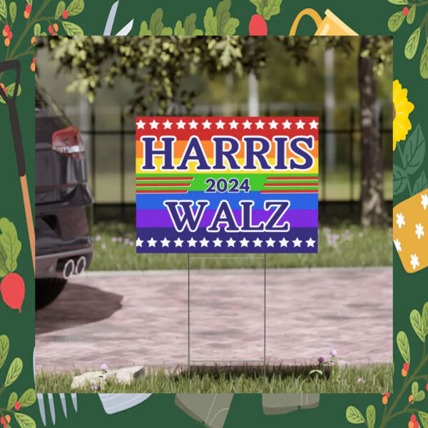 Harris 2024 Walz Plastic Yard Sign