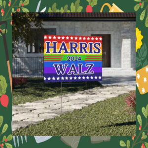 Harris 2024 Walz Plastic Yard Sign