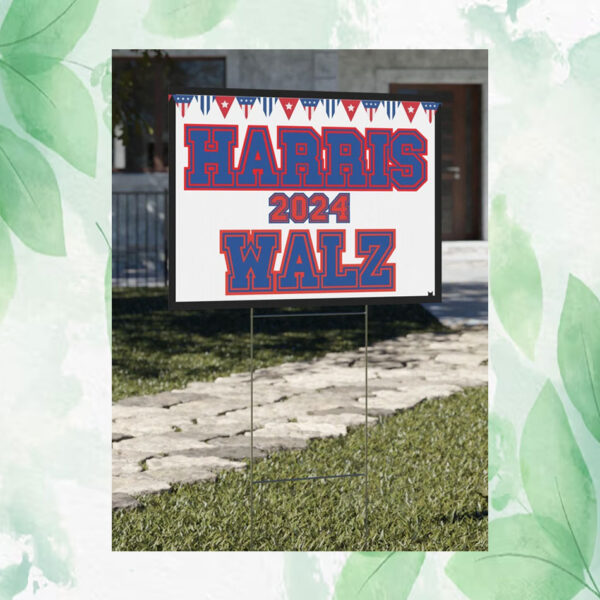 Harris 2024 Walz Plastic Yard Signs