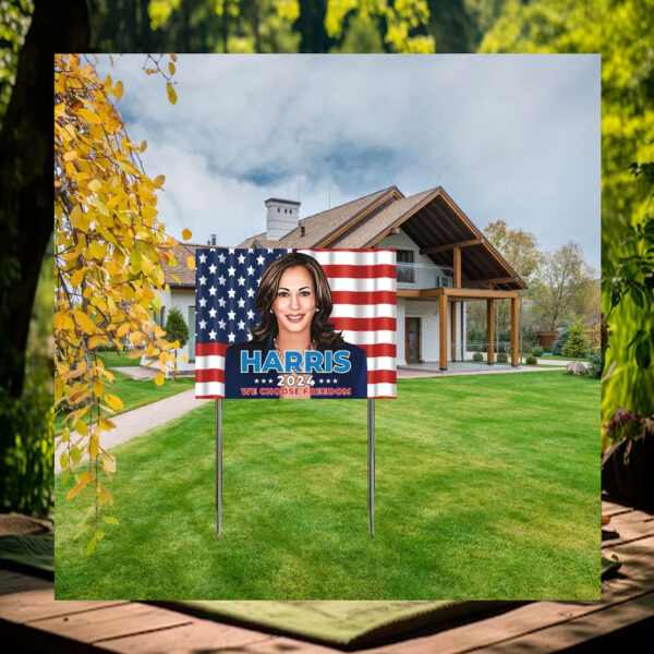Harris 2024 We Choose Freedom Election Yard Sign
