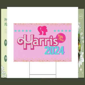 Harris 2024 With Tim Plastic Yard Sign
