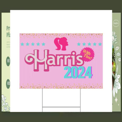 Harris 2024 With Tim Plastic Yard Sign