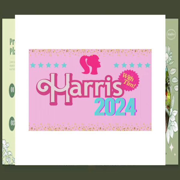 Harris 2024 With Tim Plastic Yard Sign