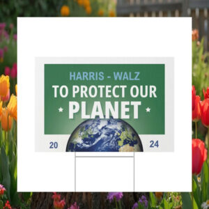 Harris And Walz To Protect Our Planet 2024 Yard Sign