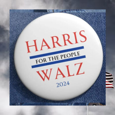 Harris For The People Walz 2024 Button