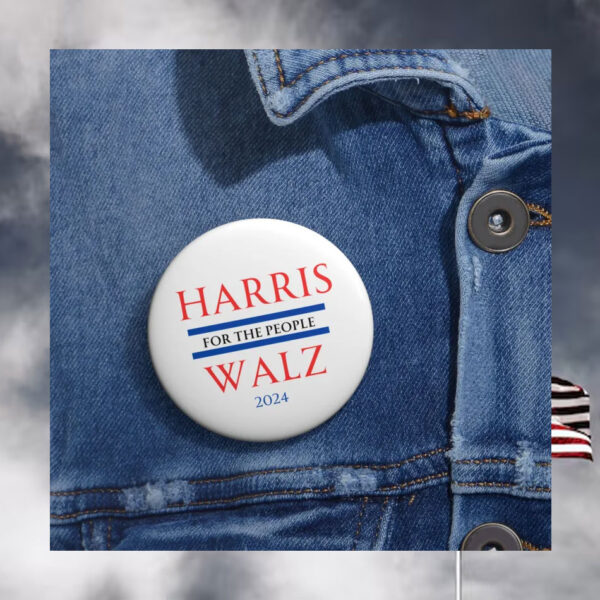 Harris For The People Walz 2024 Button