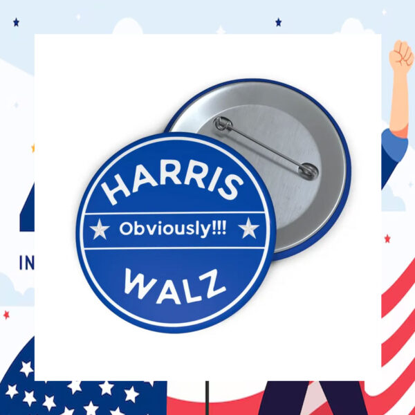 Harris Obviously Walz Button