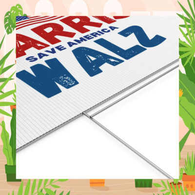 Harris Save America Walz 2024 Plastic Yard Sign