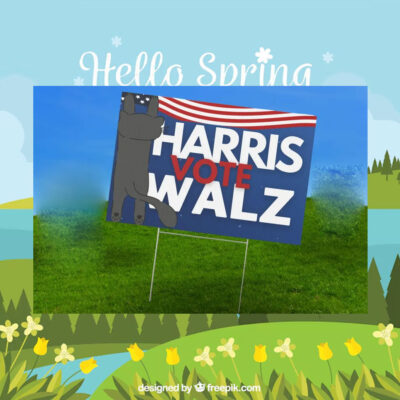 Harris Vote Walz 2024 Political Yard Sign
