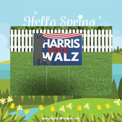 Harris Vote Walz 2024 Political Yard Sign