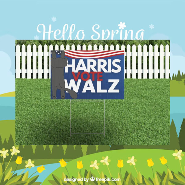 Harris Vote Walz 2024 Political Yard Sign
