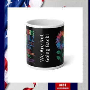 Harris Walz 2024 Colorful Peace, Love, Equality, Hope, Diversity Coffee Mug