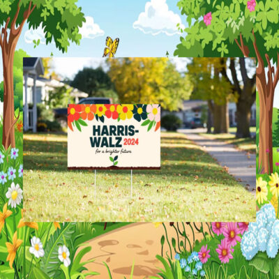 Harris Walz 2024 For A Brighter Future Yard Signs