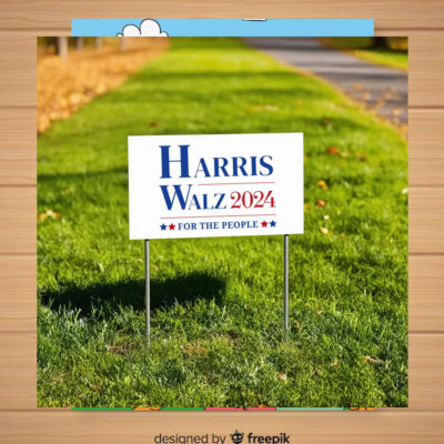 Harris Walz 2024 For The People Election Yard Sign