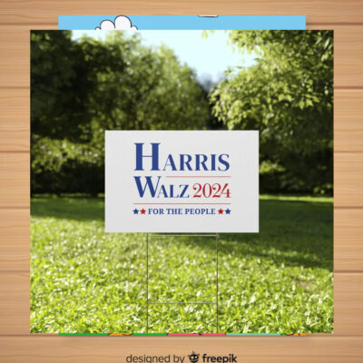 Harris Walz 2024 For The People Election Yard Sign